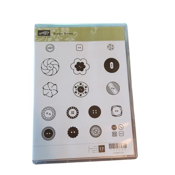 Stampin' Up! BUTTON, BUTTON‎ Stamp Set of 17 122040 Scrapbooking Clothing - Picture 1 of 6